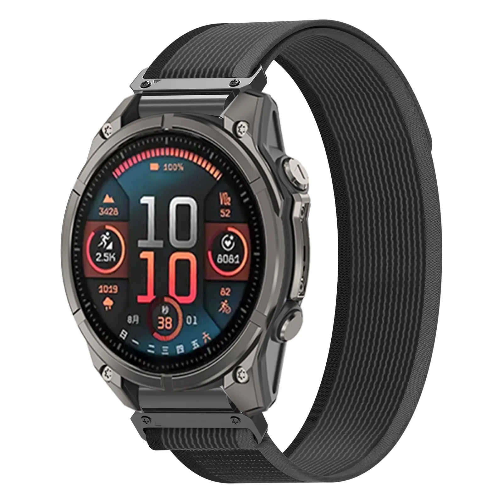 Garmin Quatix 8 Pro - 47mm Premium Trail Loop Strap (Black/Grey)