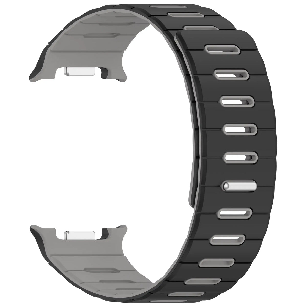 Magnetic Silicone Strap, black/grey