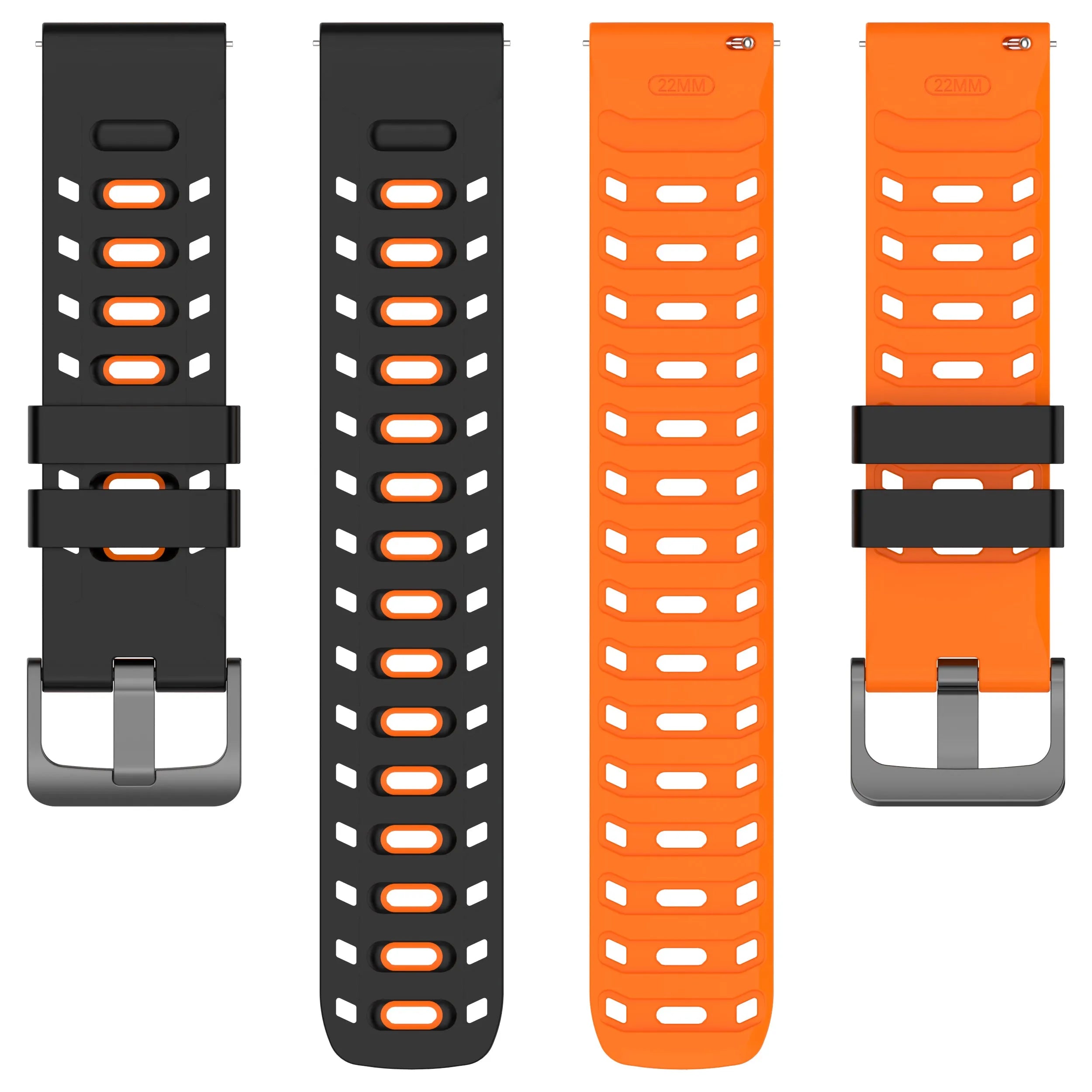 Gard Pro Health 4 Smartwatch Mecha Sport Strap (Black/Orange)