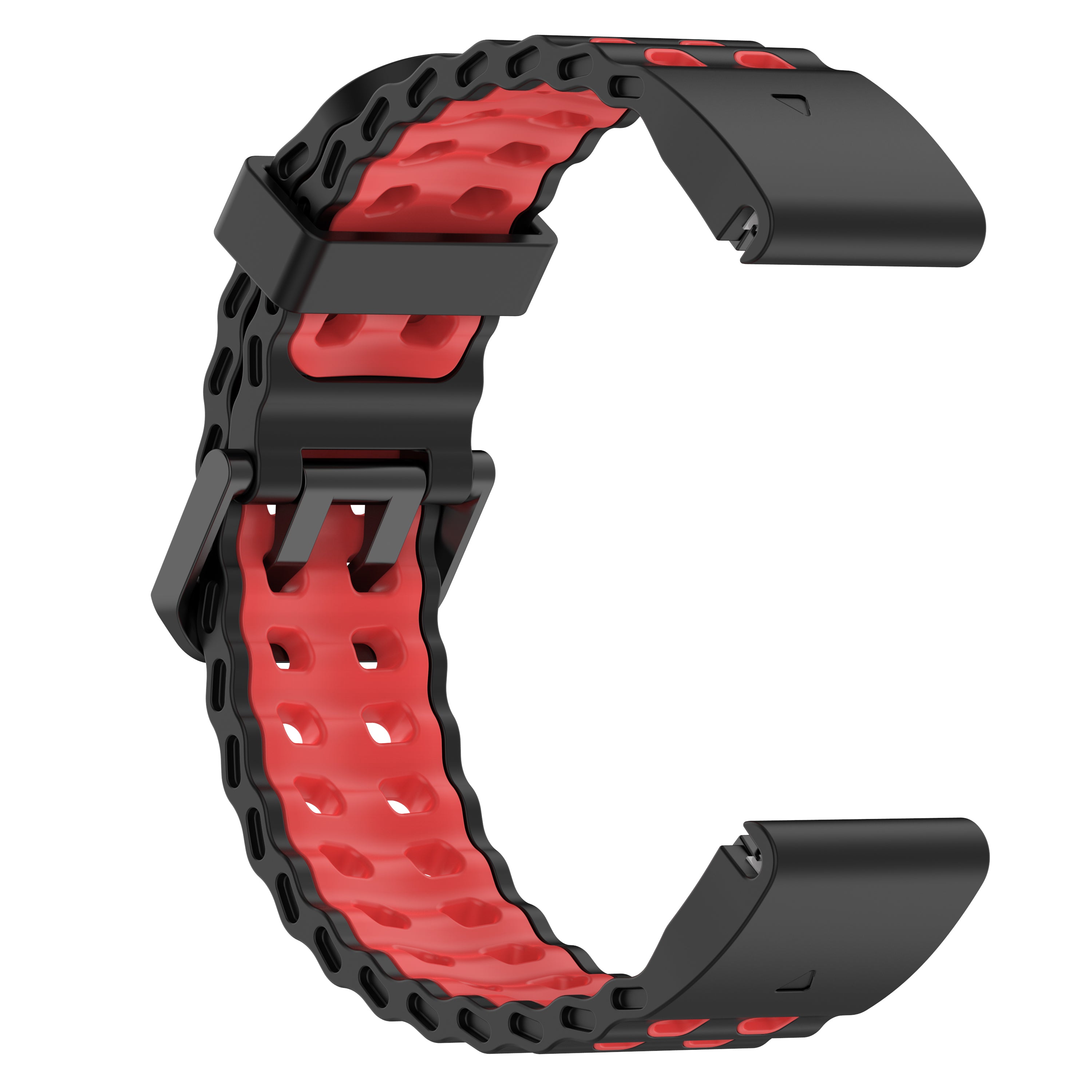 Garmin Instinct 2x Wave Sport Strap (Black/Red)