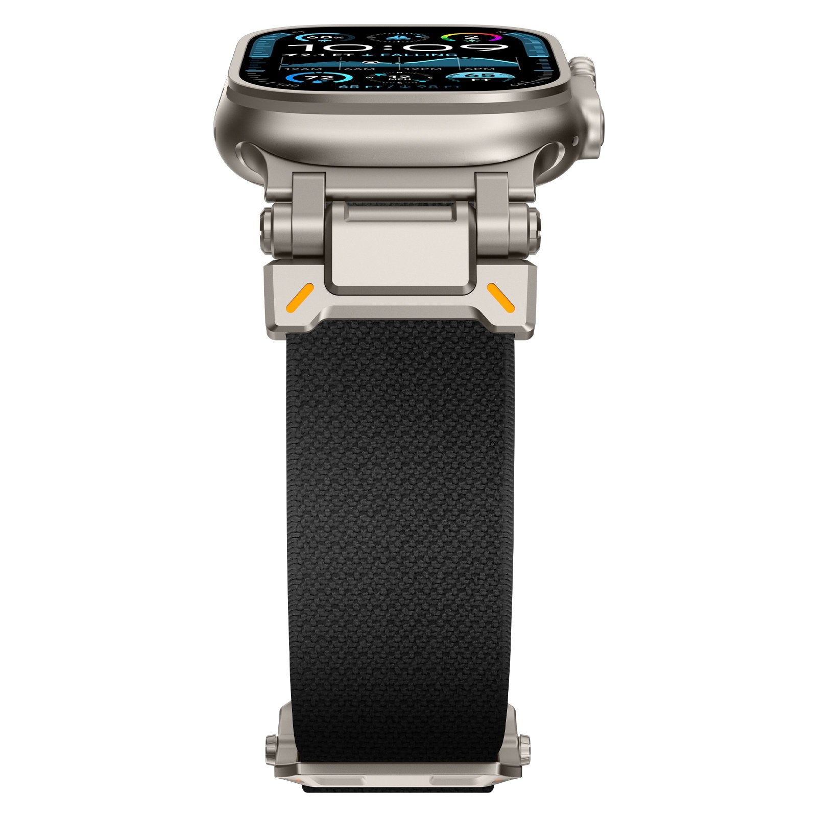 Apple Watch 'Explorer' Polyester Strap (Black met Titanium)