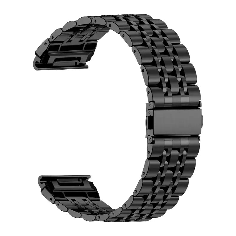 Garmin Instinct Premium '7 bead' Steel Strap (Black)