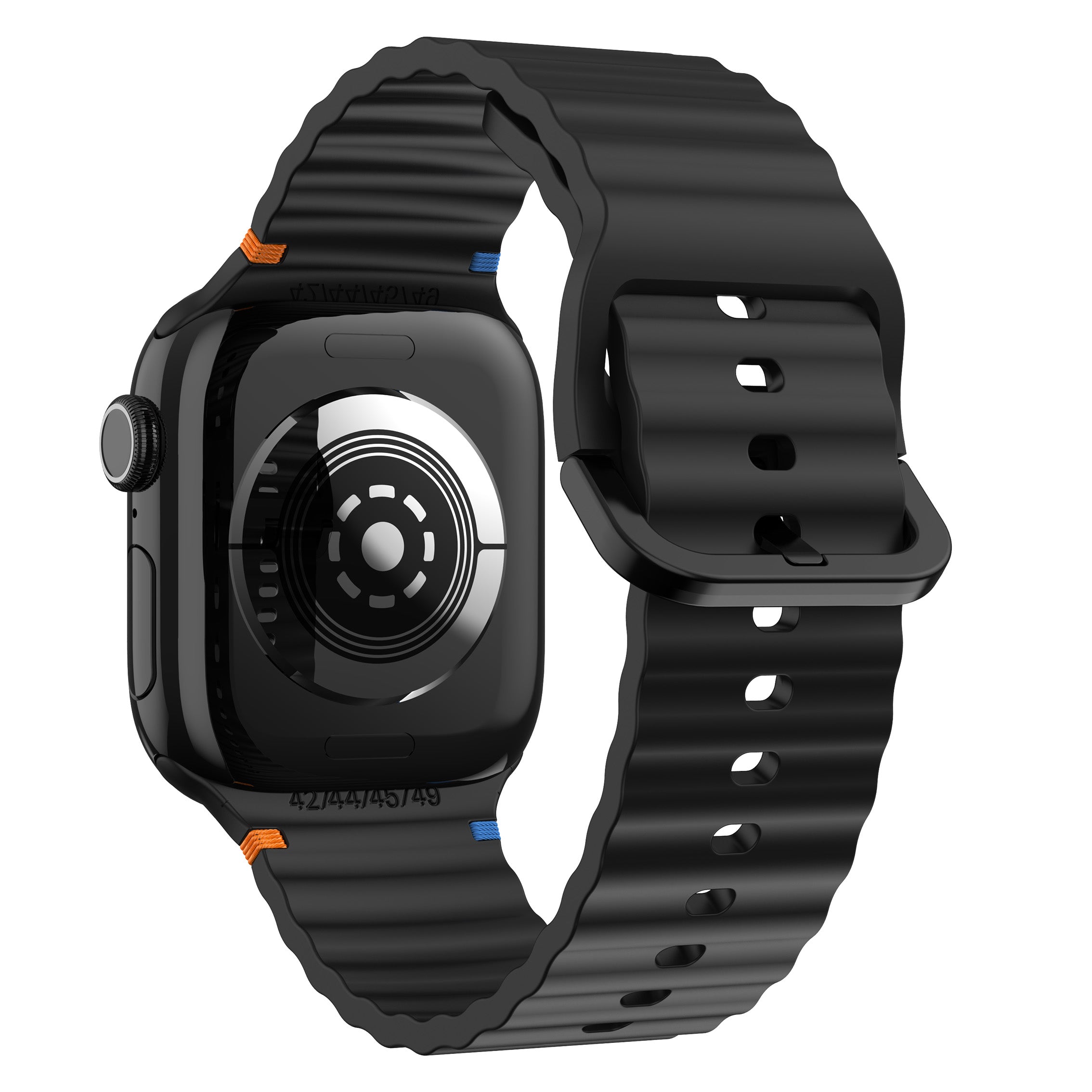 Apple Watch Wave Silicone Strap (Black)