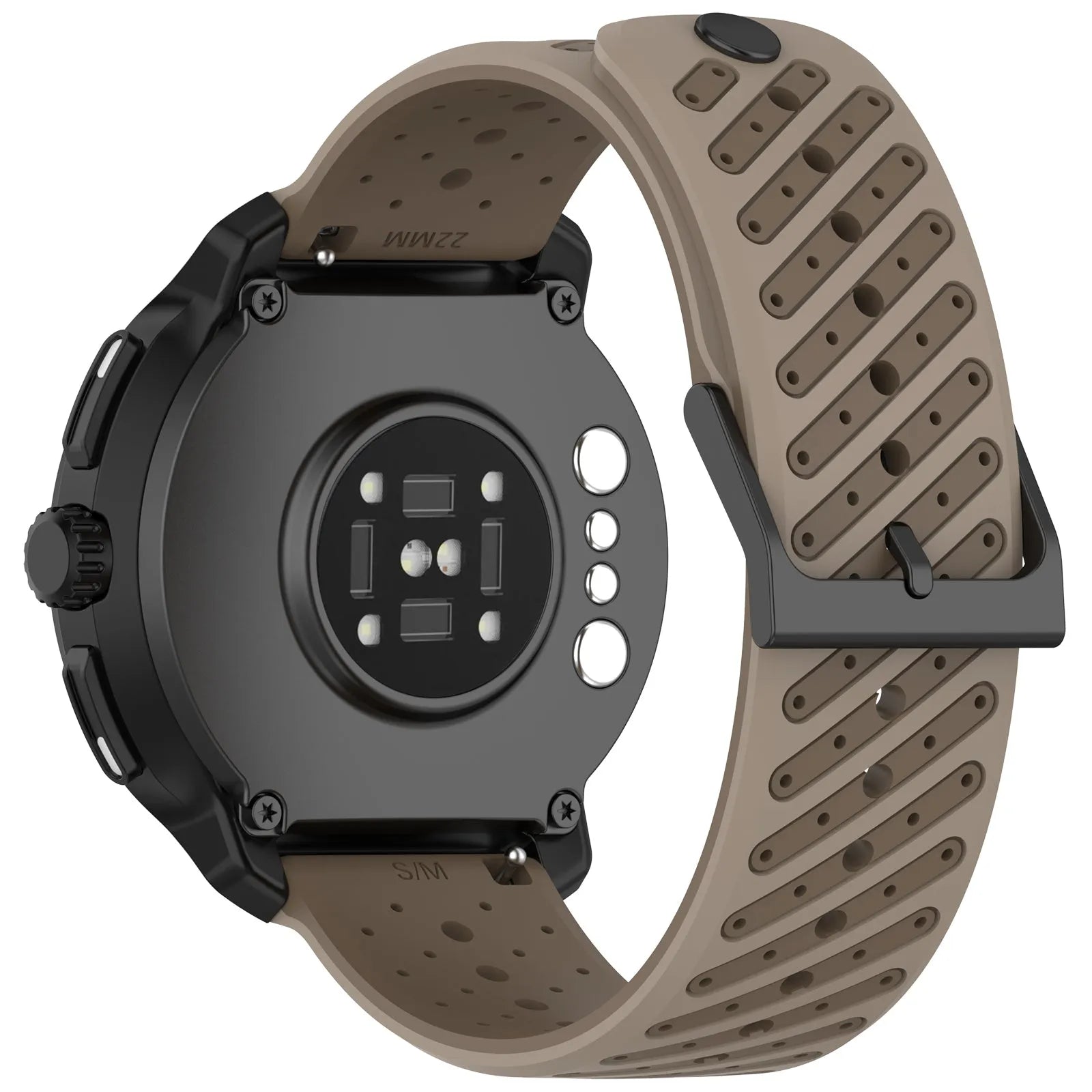 Oppo Watch S Striped Silicone Strap (Brown)