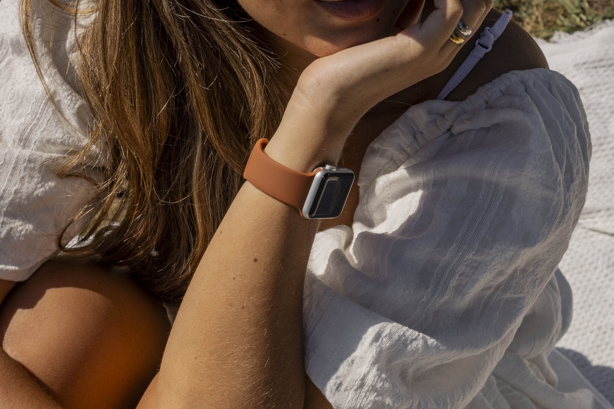 xoxo Wildhearts Apple Watch Silicone Strap (Brown)
