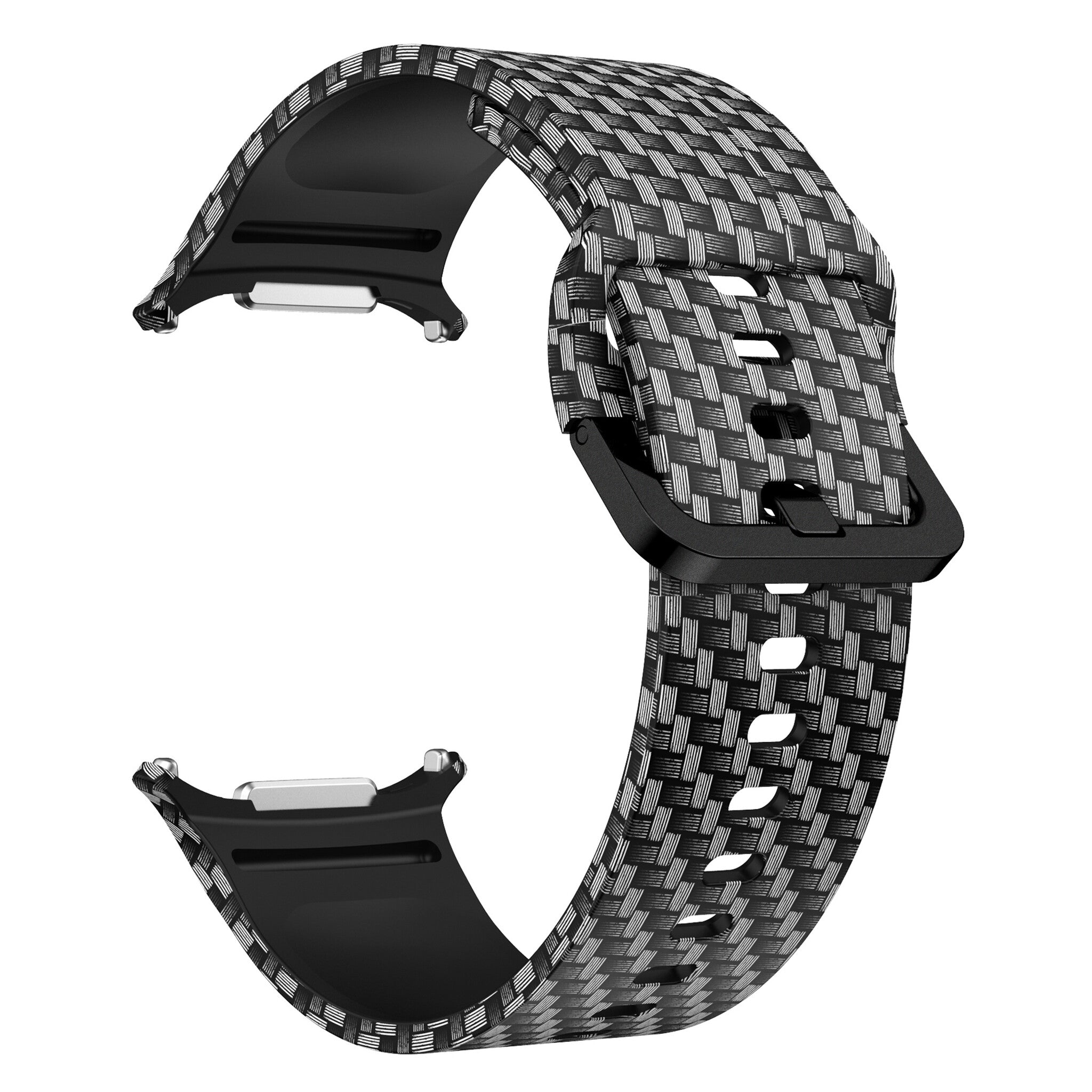 Carbon Fiber Samsung Galaxy Watch Ultra Silicone Strap