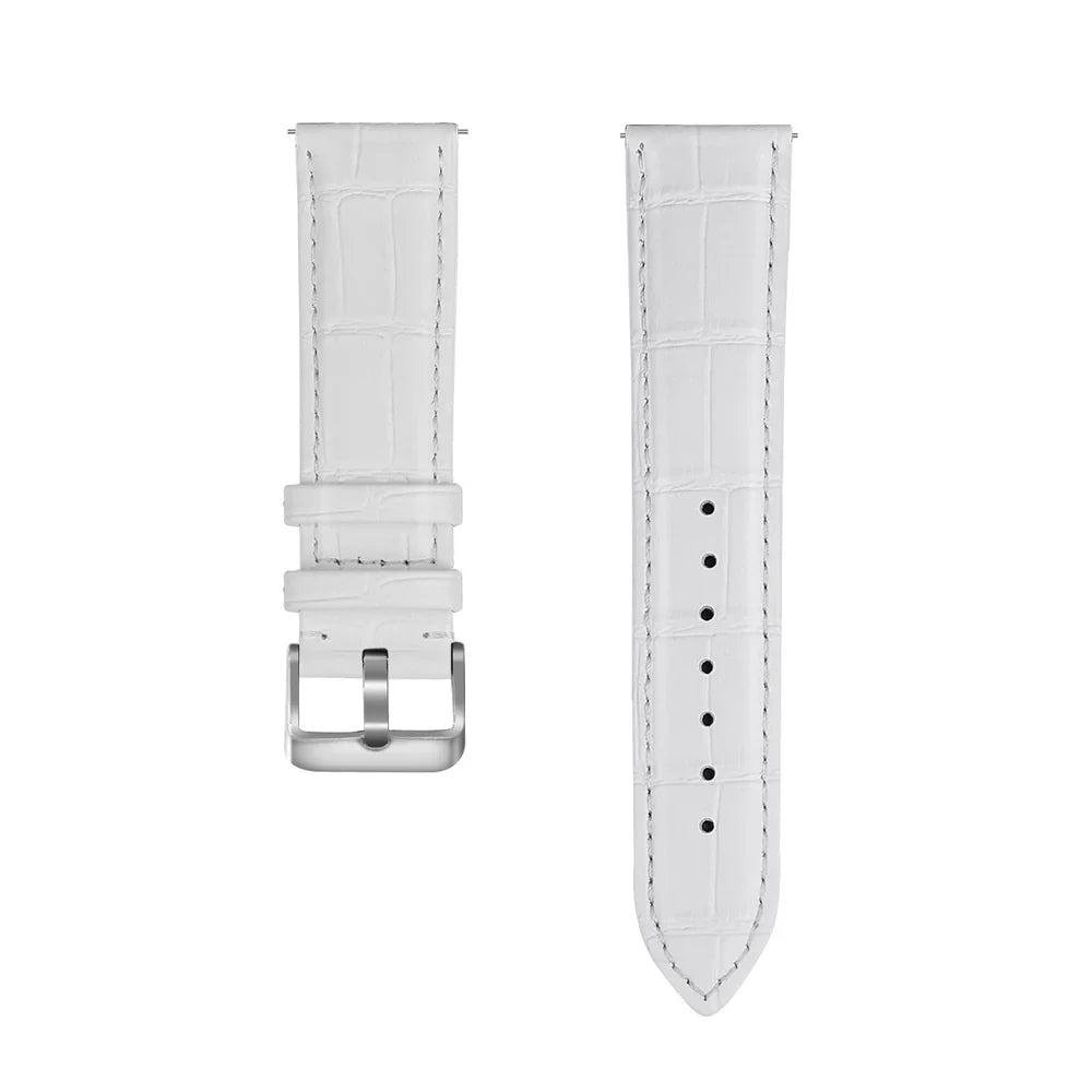 Coros Apex 42mm Crocodile Leather Grain Strap (White)