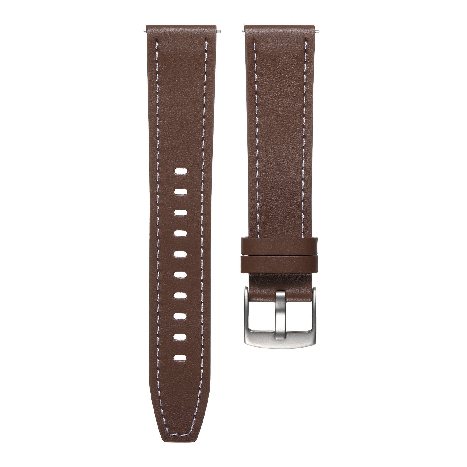 Withings Steel HR - 36mm 'One Push' Leather Strap (Dark Brown)