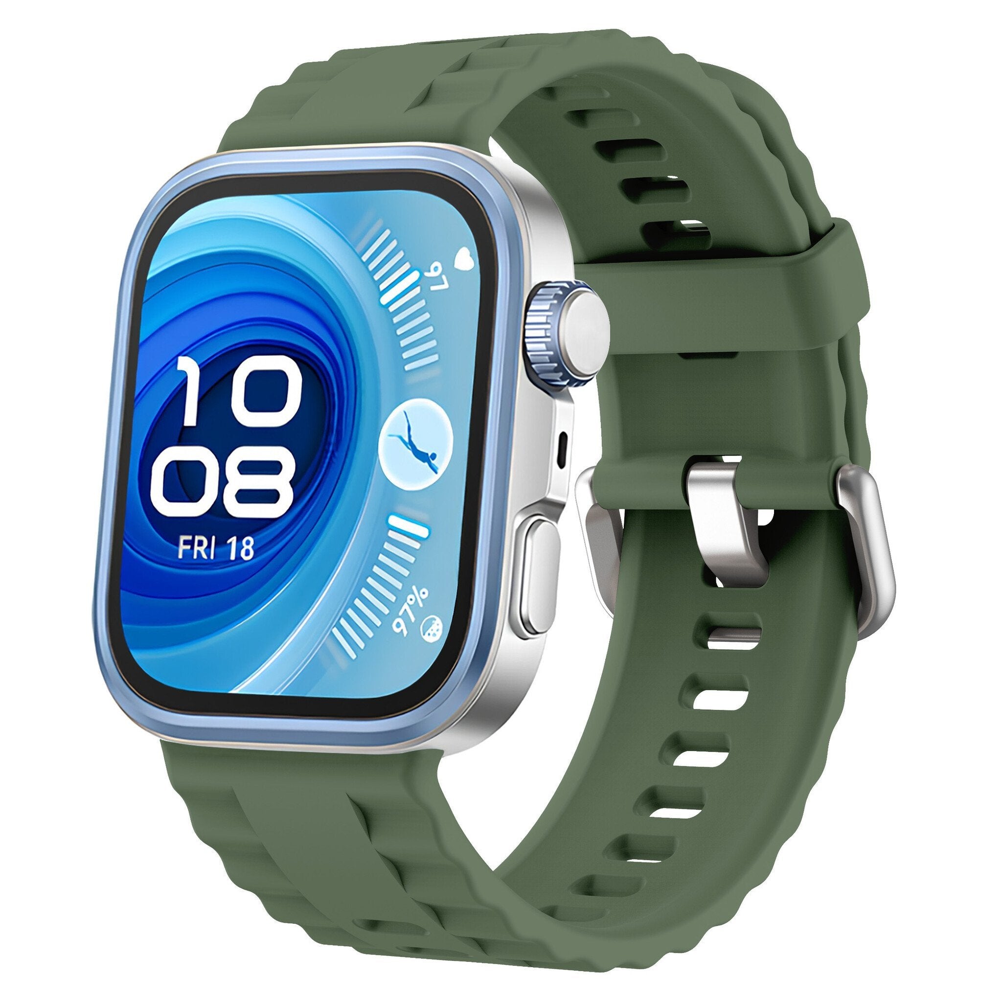 Huawei Watch Fit 4 Pro Silicone Classic Strap (Dark Green)