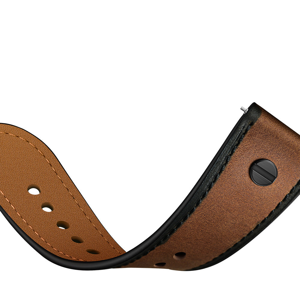 Huawei Watch 5 - 46mm Leather Strap with Screw (Dark Brown)