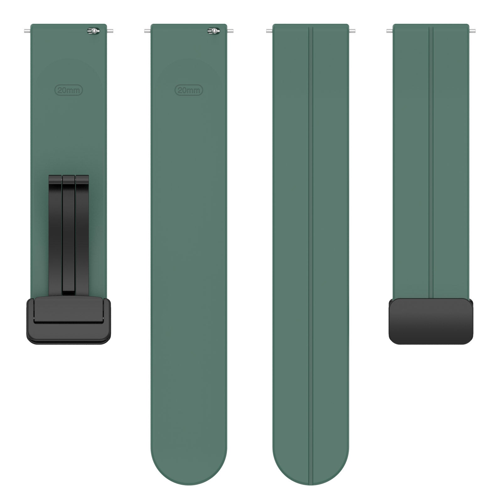 Amazfit Bip U (Pro) D-Buckle Silicone Strap (Dark Green)