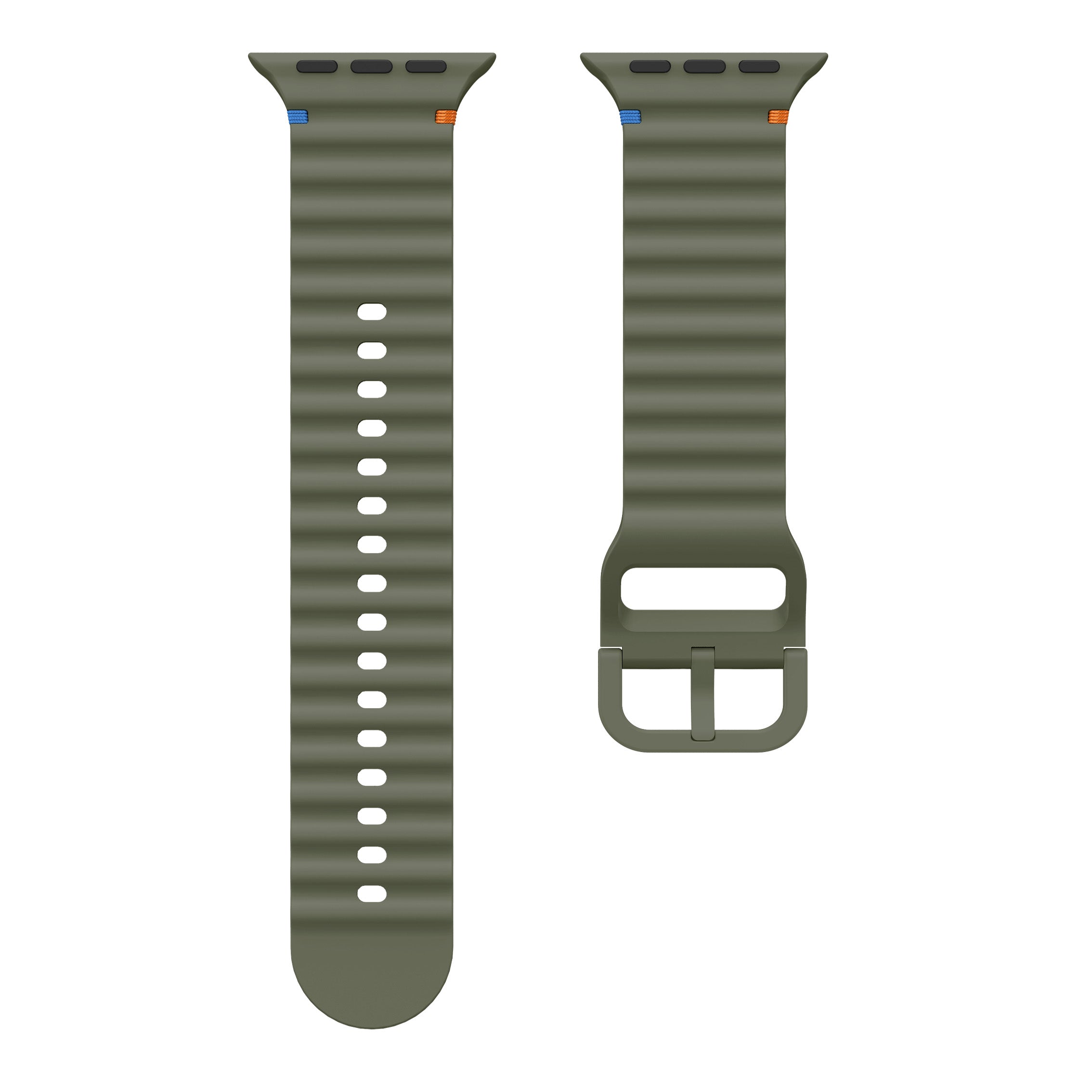 Apple Watch Wave Silicone Strap (Dark Green)