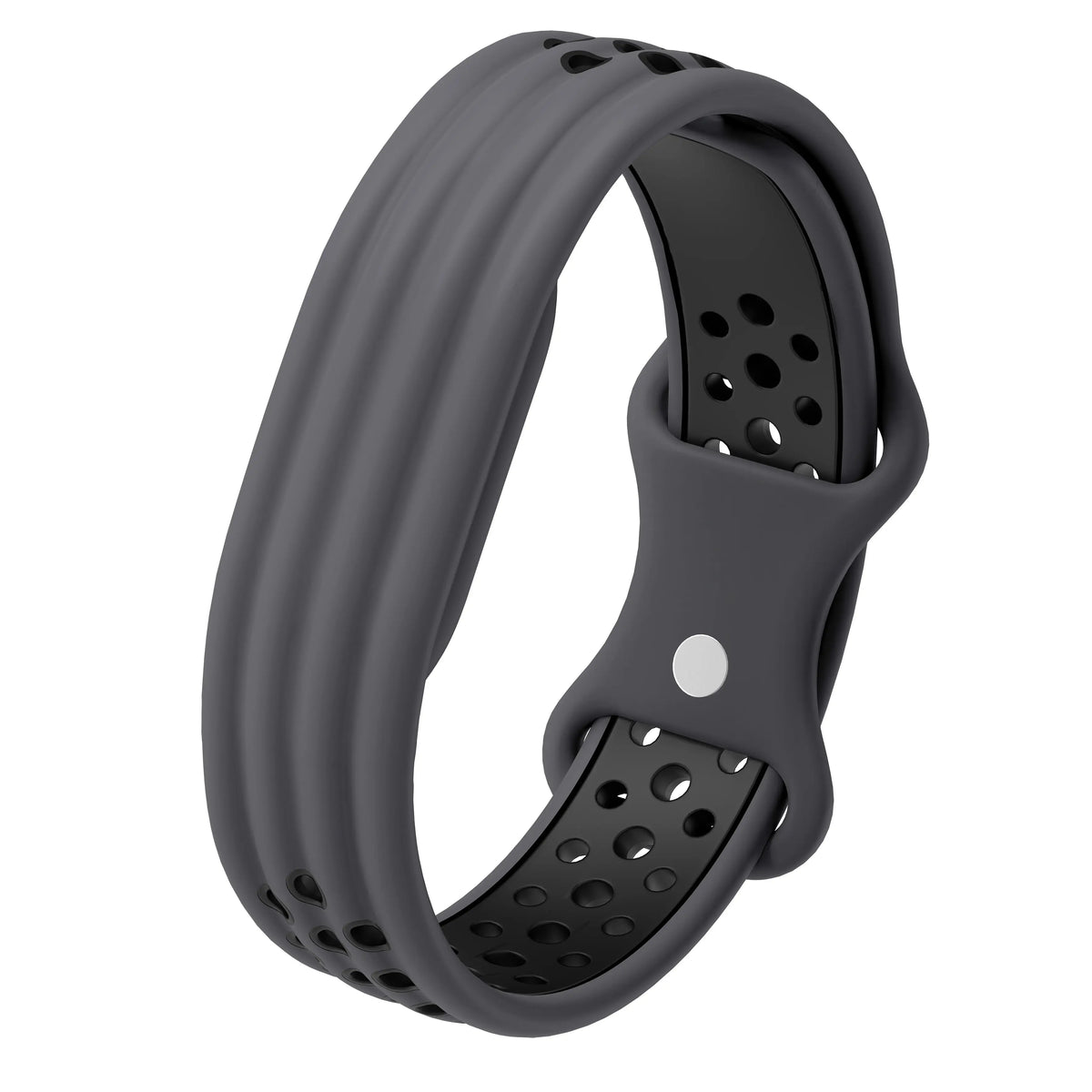 Silicone Sport Strap, dark grey/black