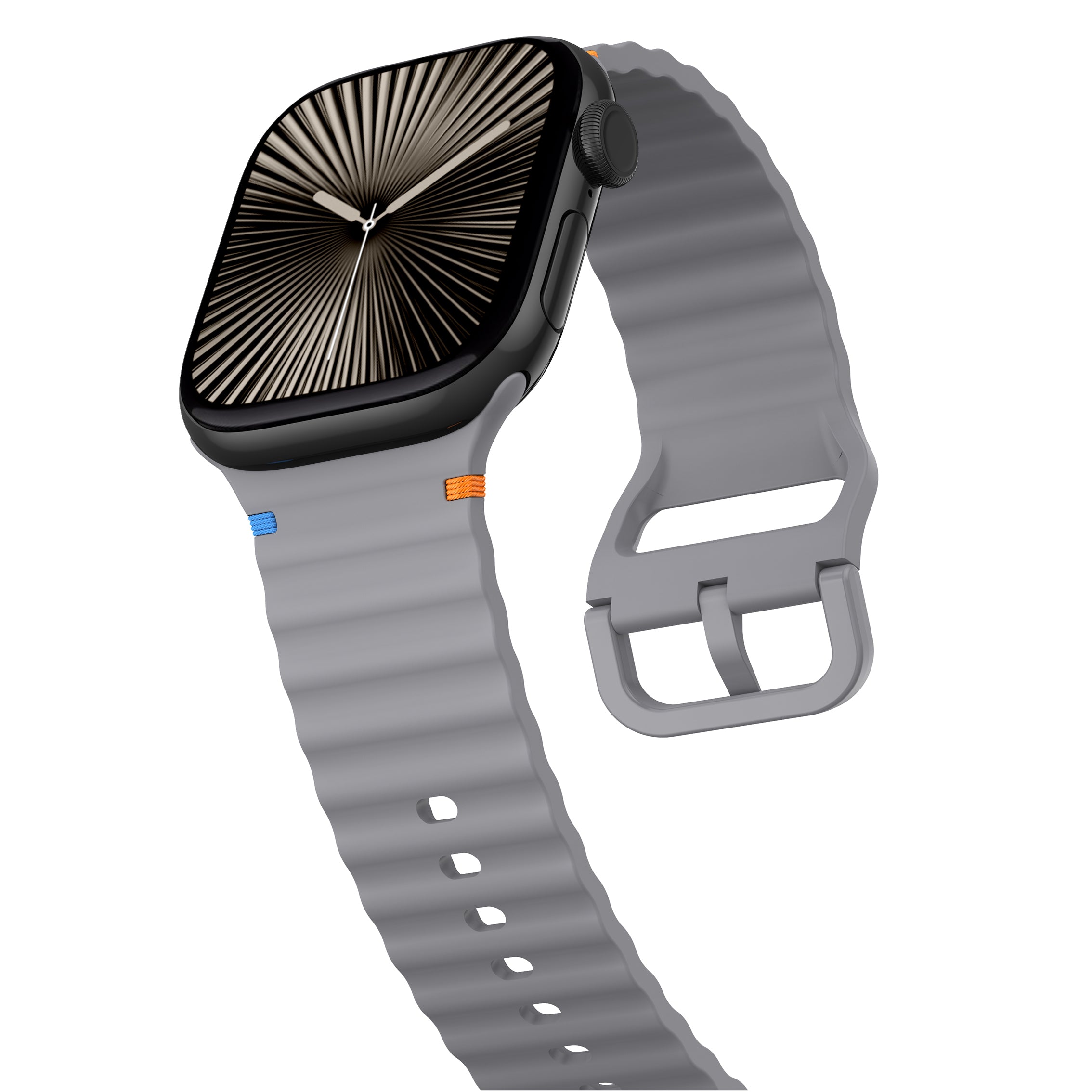 Apple Watch Wave Silicone Strap (Dark Gray)