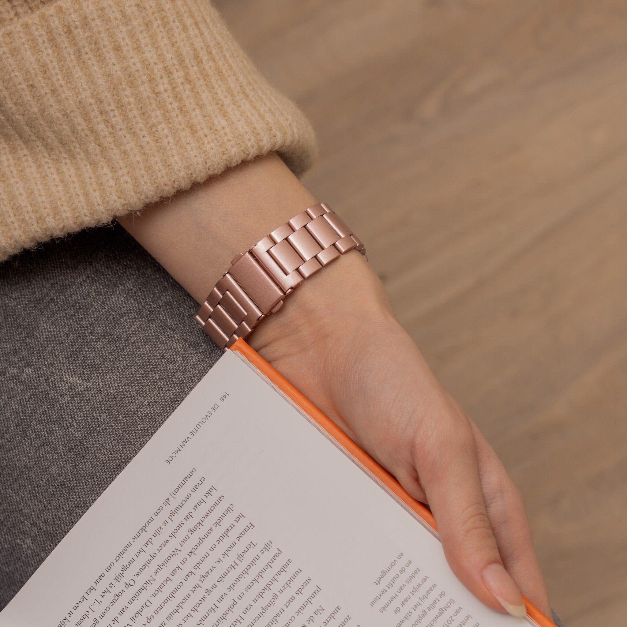 Samsung Galaxy Watch FE Steel Strap (Pink)