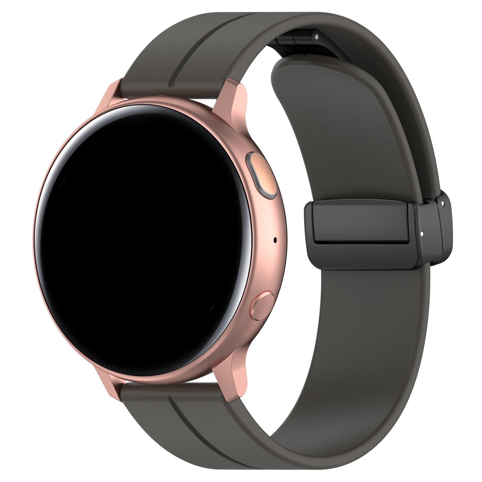 Withings ScanWatch Nova D-Buckle Silicone Strap (Dark Grey)