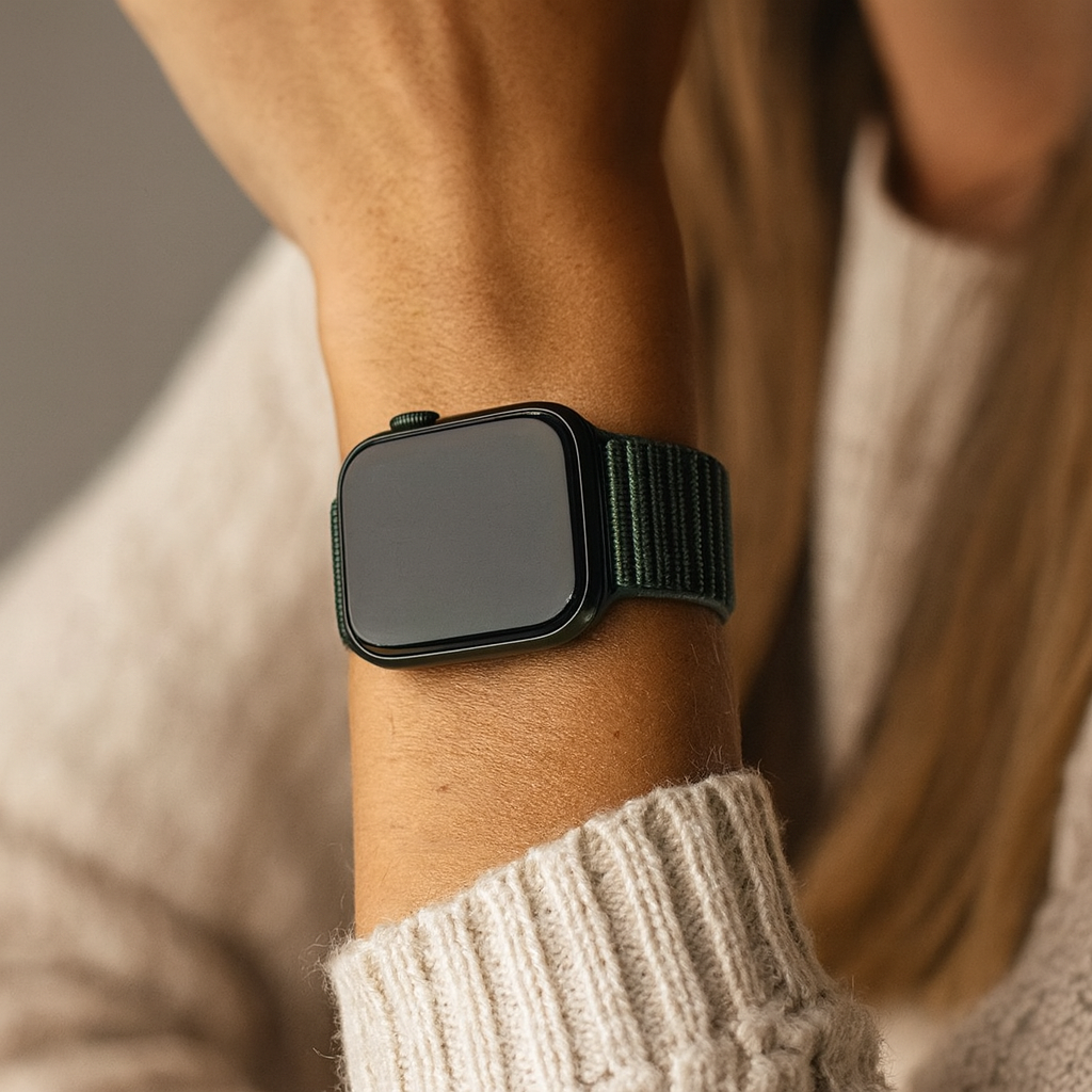 Strap-it Apple Watch Wave Nylon Strap (Dark Green)