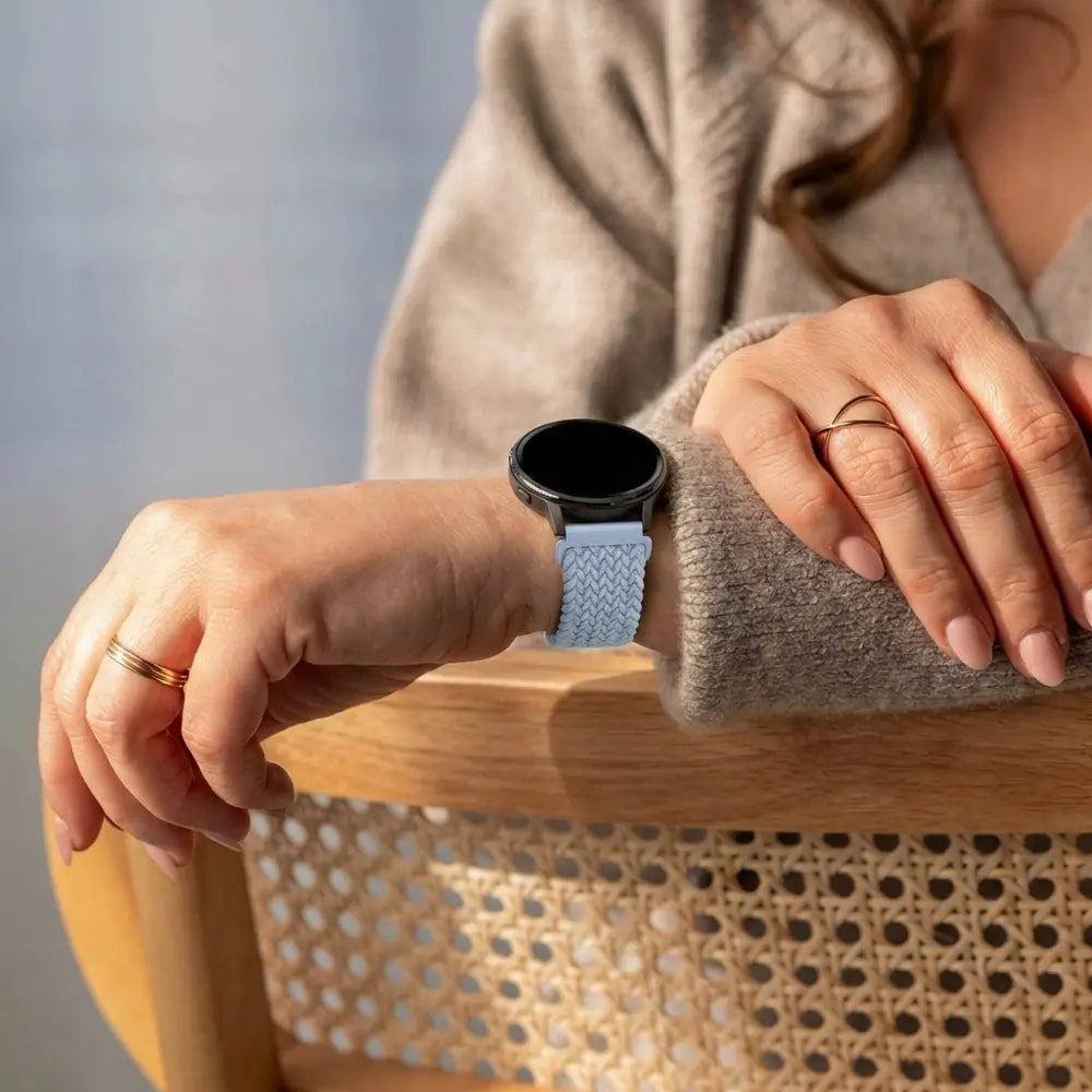 Bandz Garmin Forerunner 255s Braided Strap 'Parachute' (Light Blue)