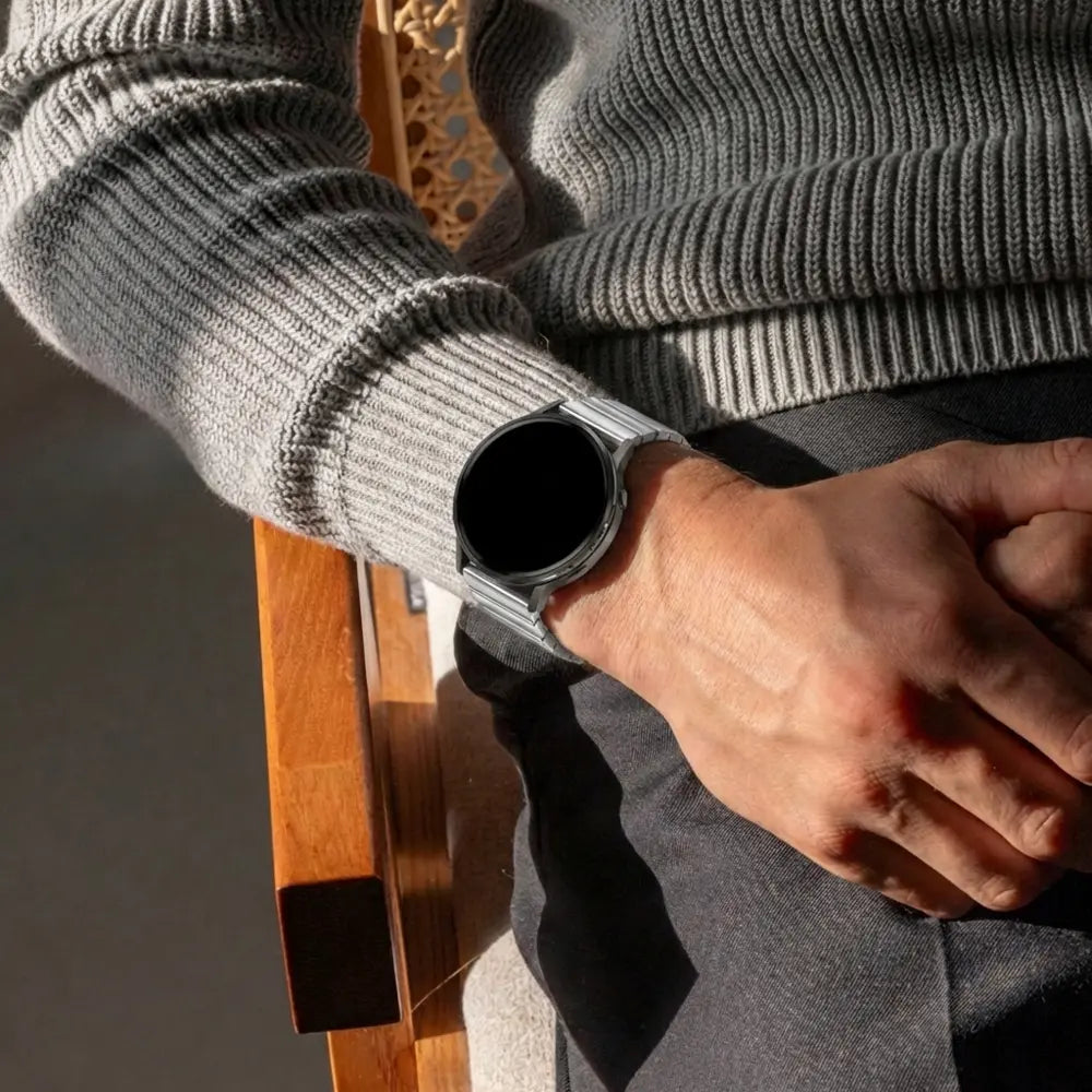 Bandz Garmin Vivoactive 6 Steel Strap 'One Bead' (Silver)