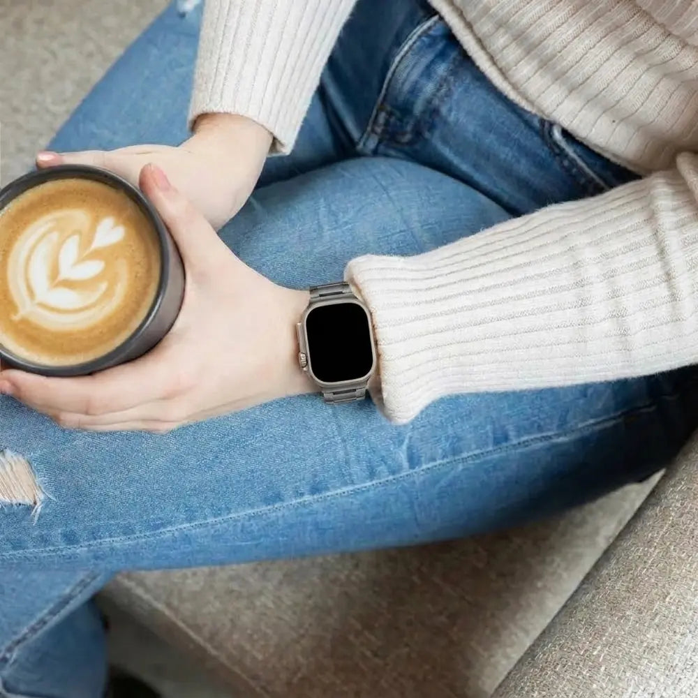 Apple Watch Ultra Steel Hybrid Strap (Black)