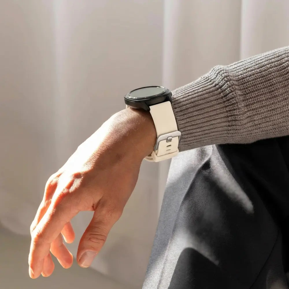 Bandz Garmin Vivoactive 4s siliconen band 'Classic' (sterrenlicht)