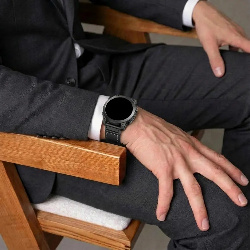 Garmin D2 Mach 2 - 51mm Premium Leather Strap (Black)