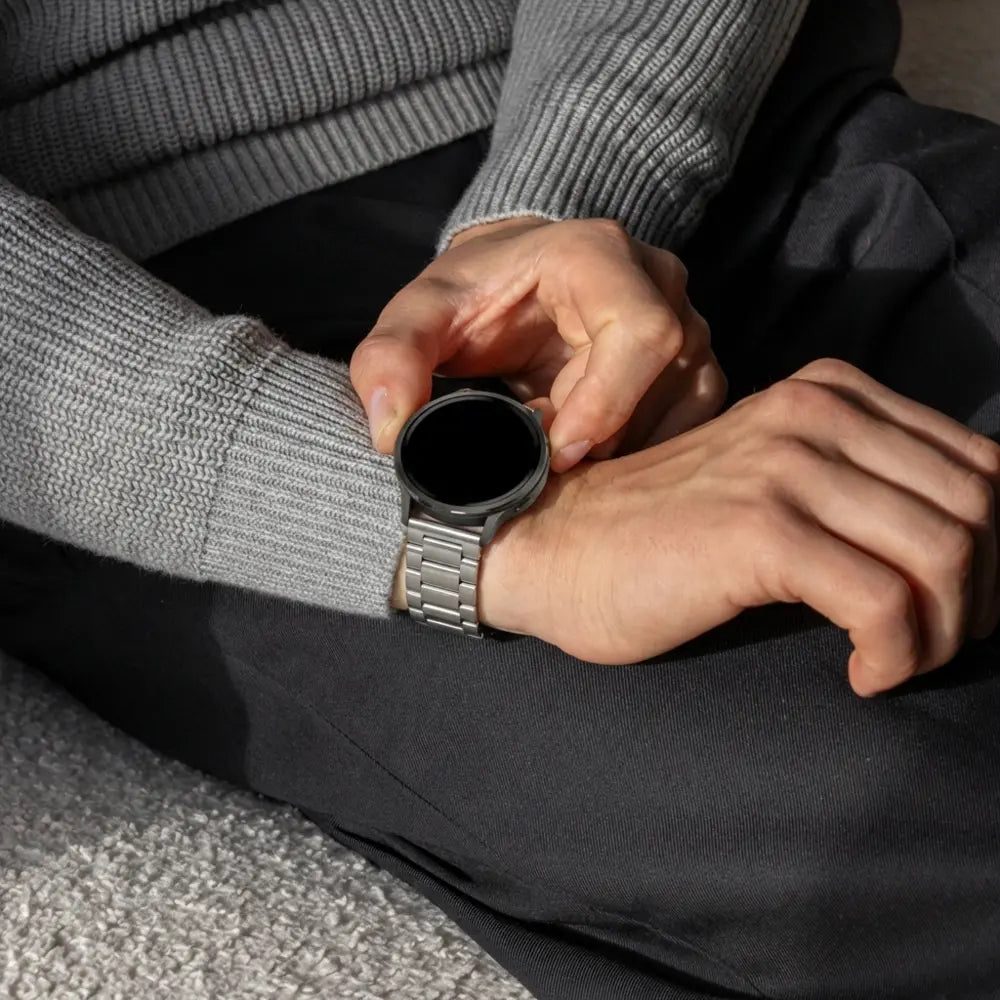 Bandz Garmin Vivoactive 4s stalen band 'Classic' (zilver)