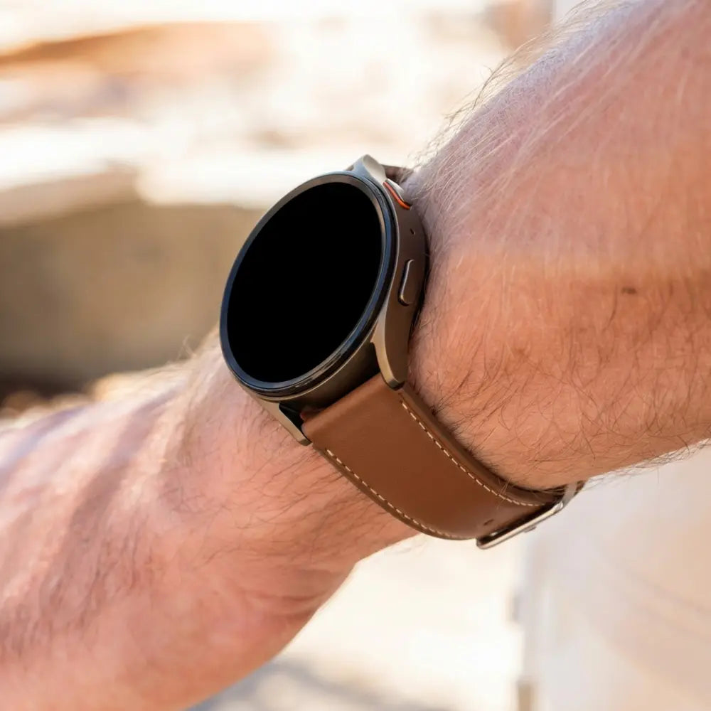 Bandz Coros Apex 42mm Leather Strap 'Easy Fit' (Brown)
