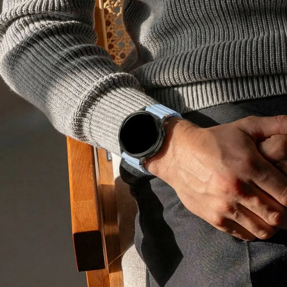 Bandz Garmin Venu 4 - 45mm Silicone Strap 'Wave' (Light Blue)