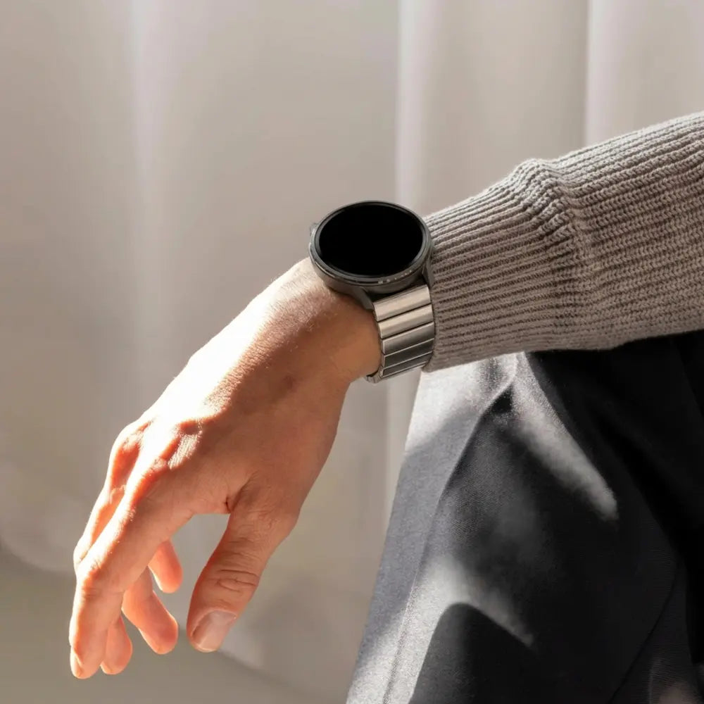 Bandz Garmin Venu 3 stalen band 'One Bead' (zilver)