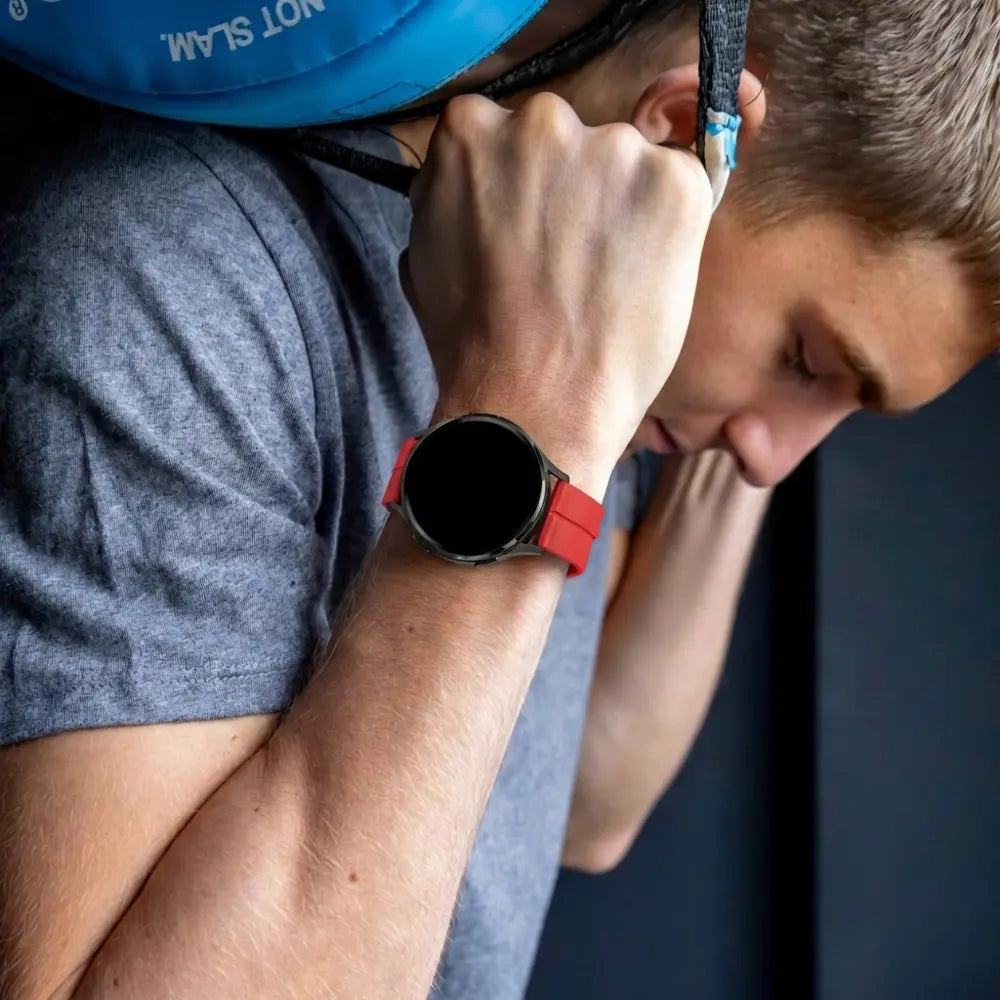 Bandz Garmin Vivoactive 6 Silicone Strap with D-Buckle (Red)