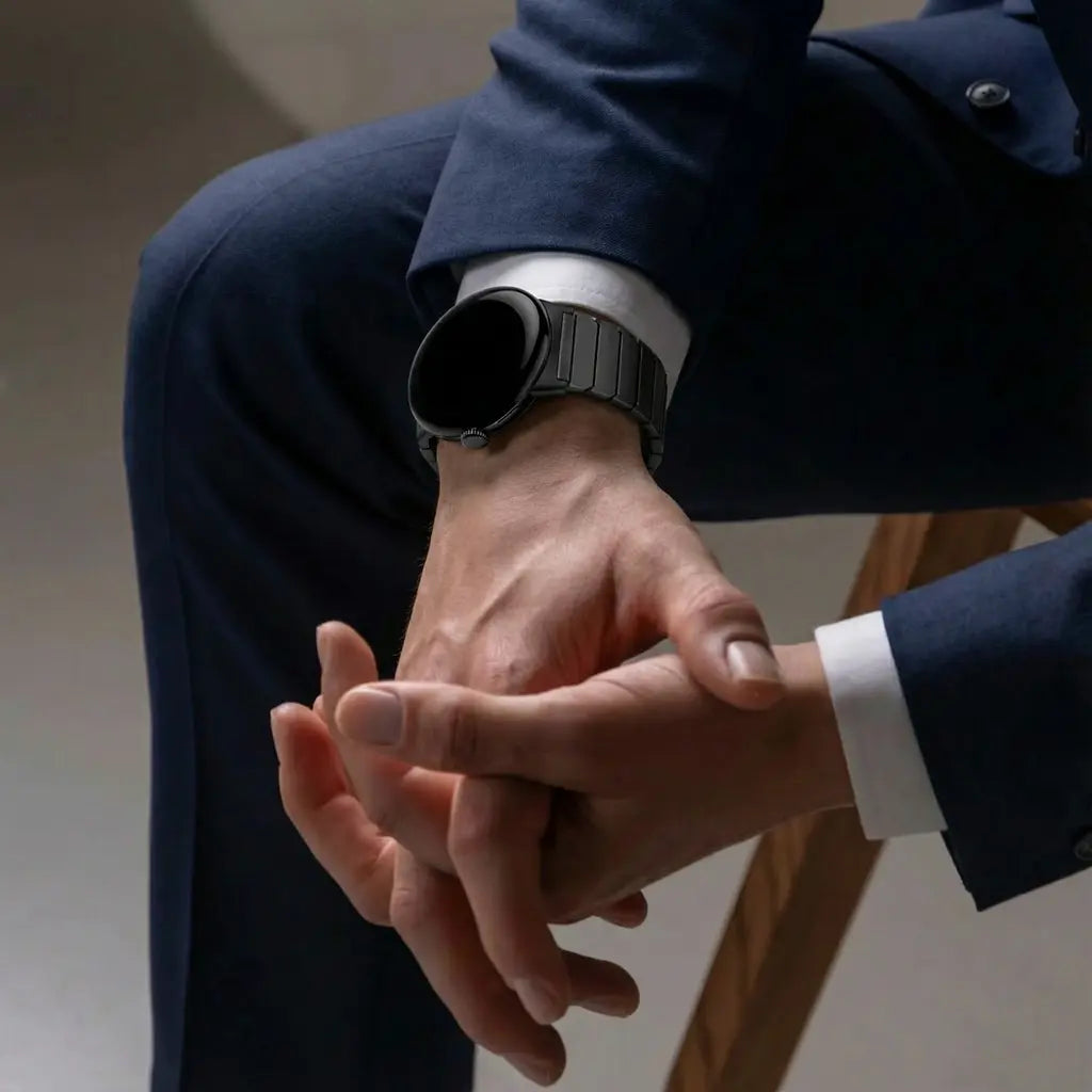 Google Pixel Watch 3 - 45mm Premium Metal Link Strap (Black)