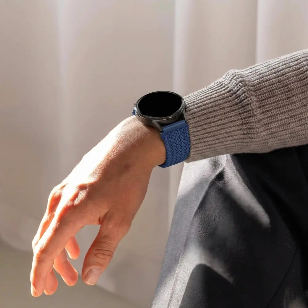 Bandz Garmin Vivomove Sport Braided Strap 'Parachute' (Blue)