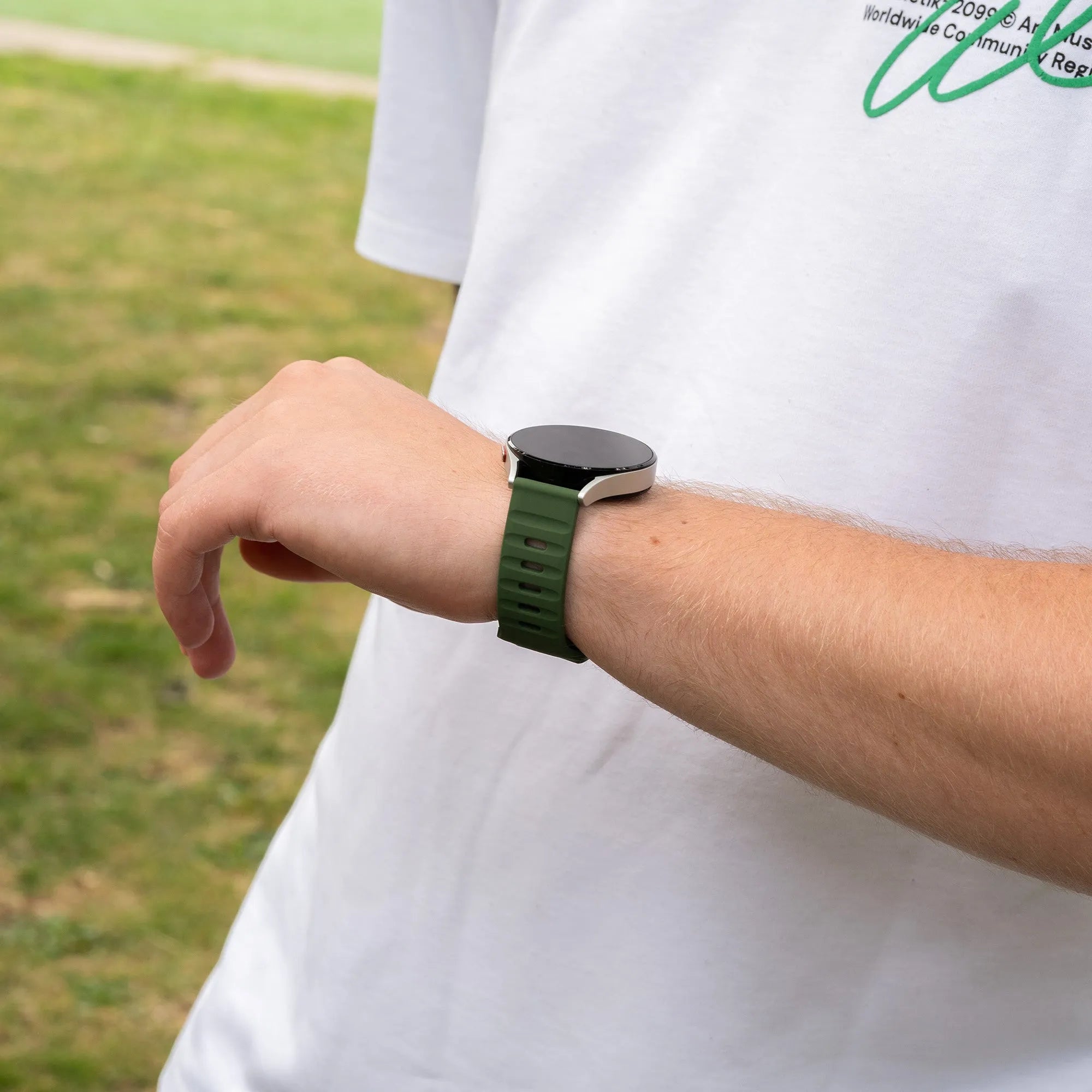 Coros Pace 2 Outdoor Silicone Strap (Green)