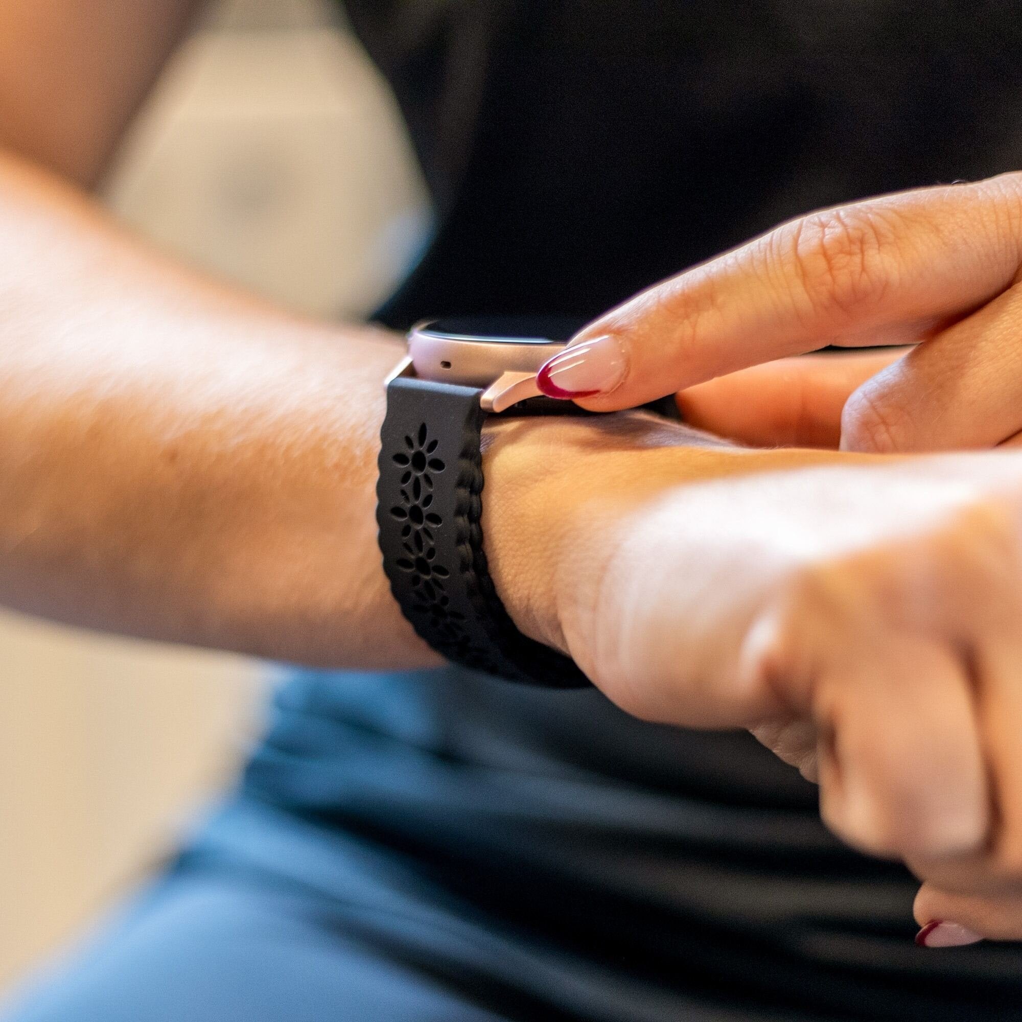 Polar Ignite Silicone Strap Patterned (Black)