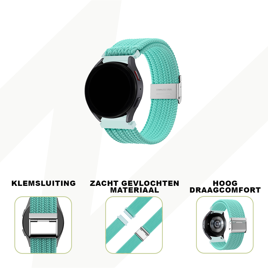 Bandz Garmin Vivoactive 3 Woven Nylon Strap (Turquoise)
