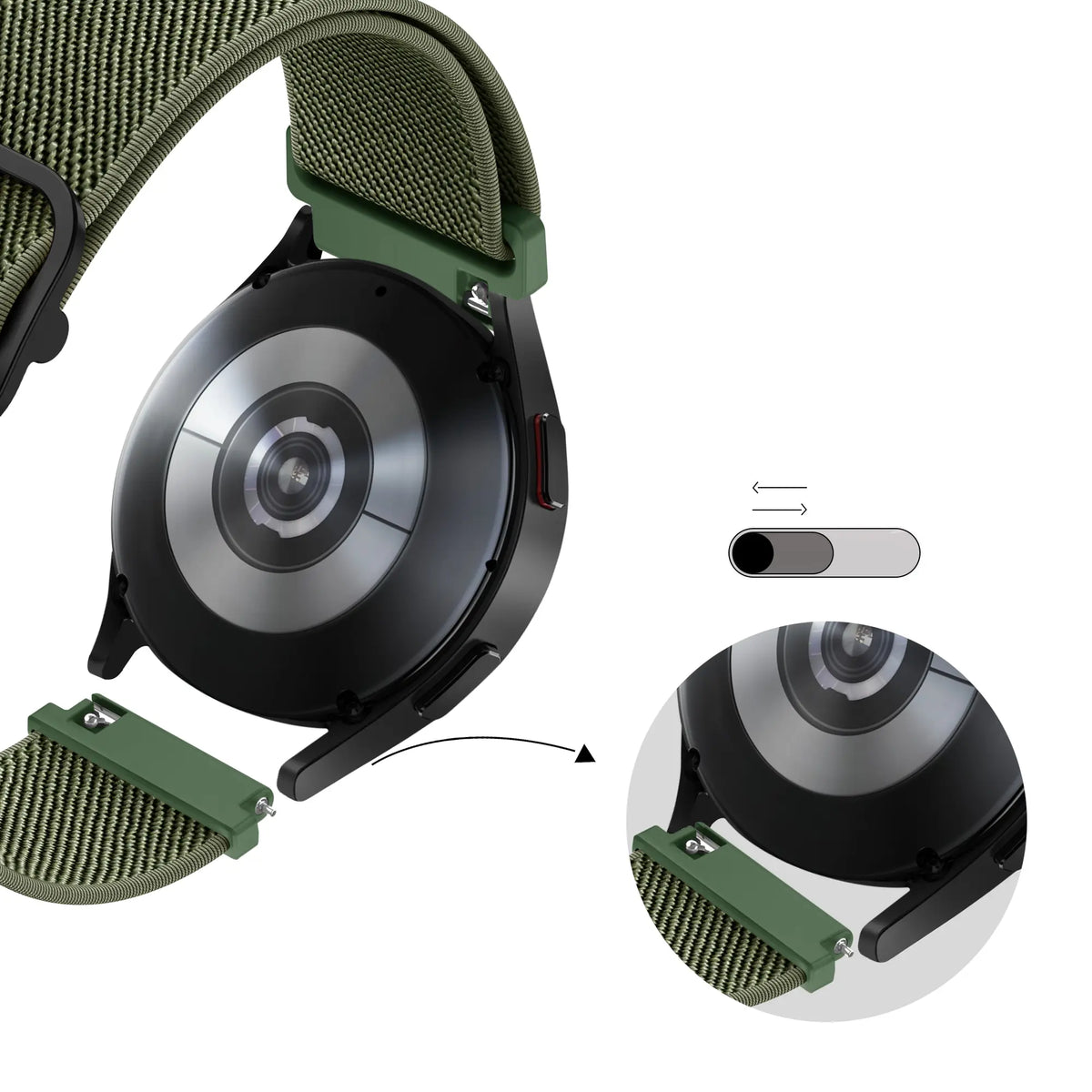 Bandz ICE Smart ST 2.0 Round 1.20 Elastic Strap (Army Green)
