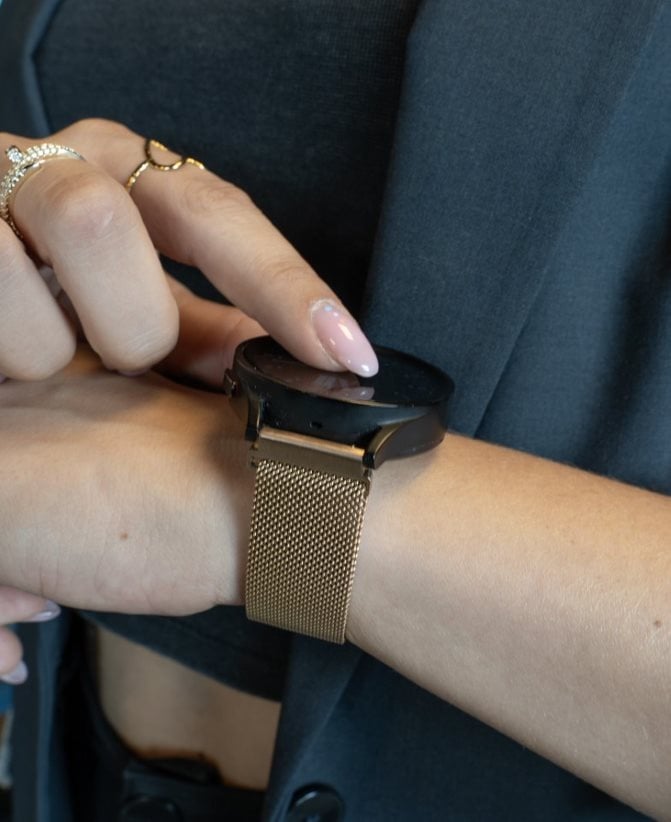 Samsung Galaxy Watch Active Milanese Strap (Rose Gold)