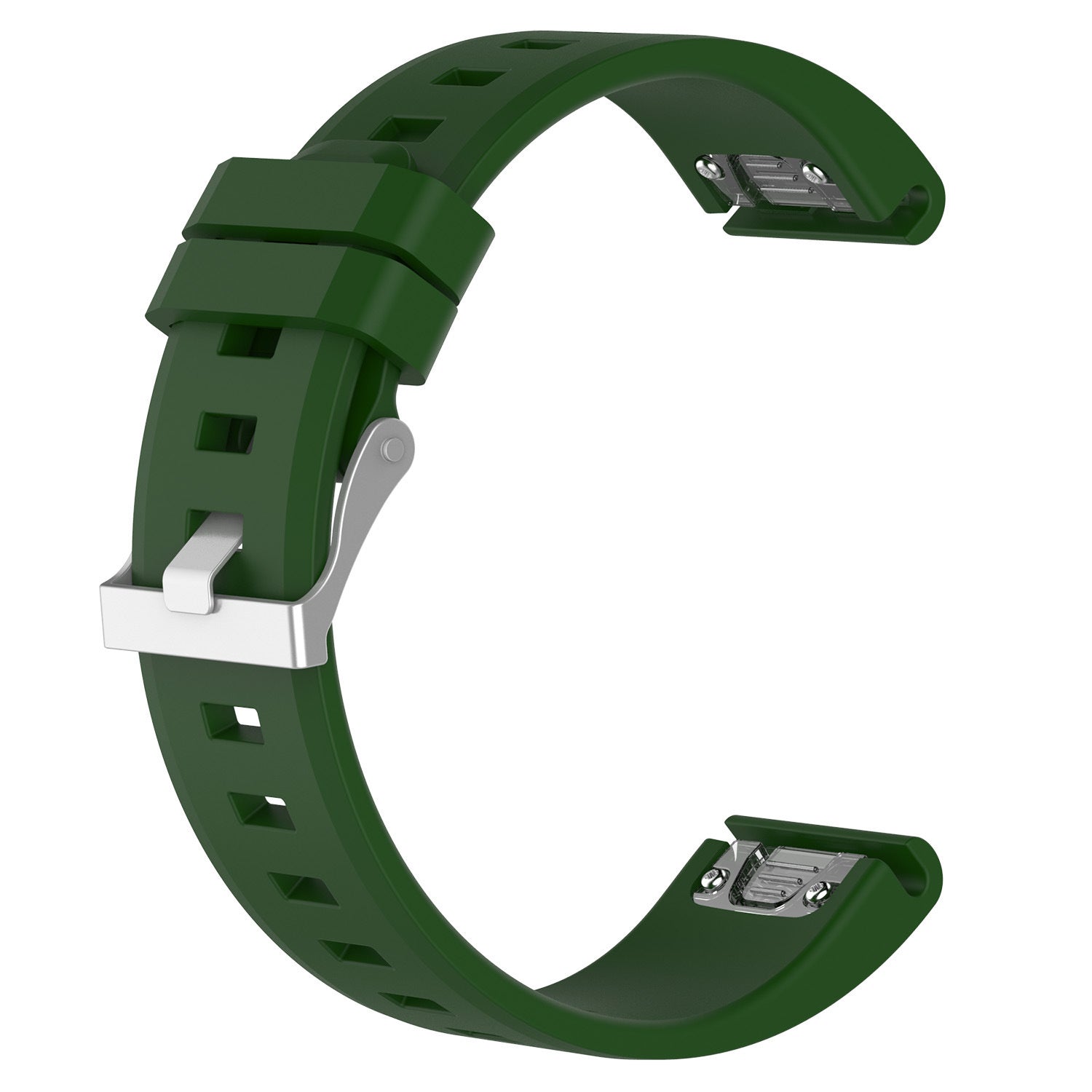 Garmin Fenix 7x Glossy Silicone Strap (Army Green)