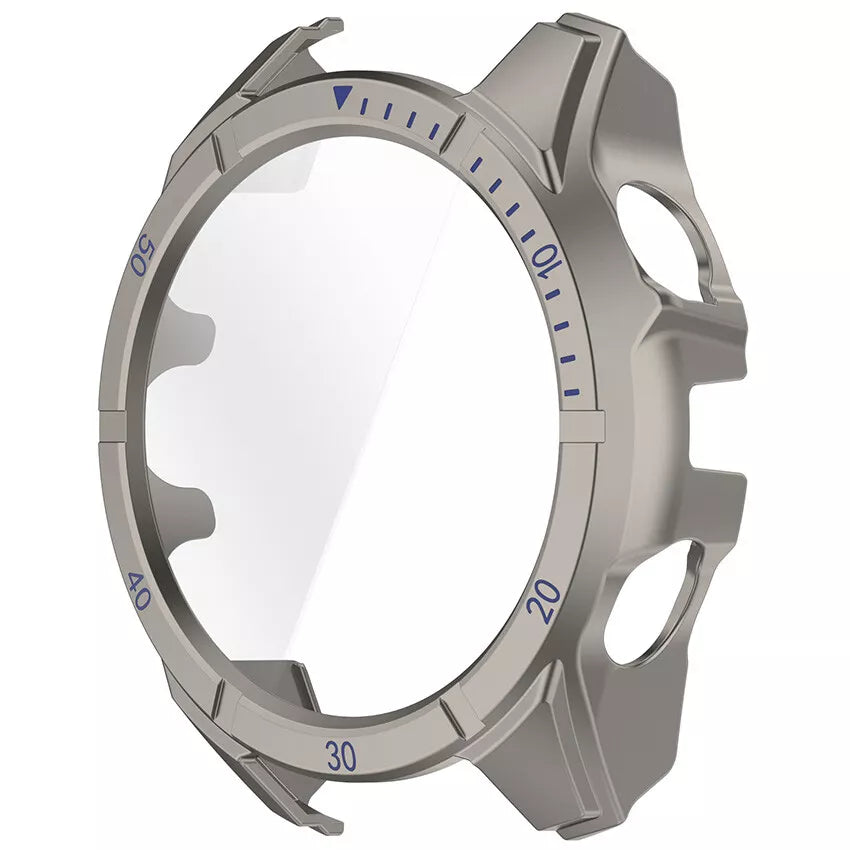 Garmin Fenix 8 - 47mm AMOLED Hard Case with Glass (Titanium/Blue)
