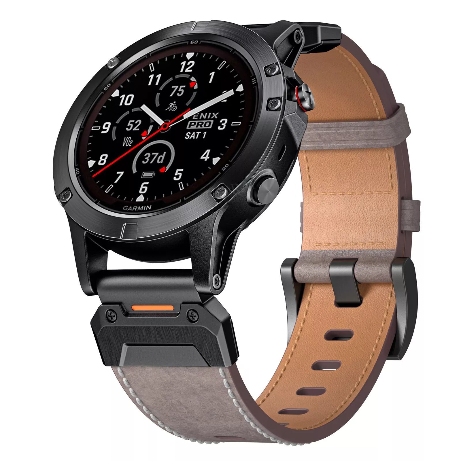 Garmin Instinct 3 - 45mm Genuine Leather Strap (Grey)