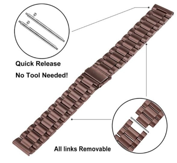 Amazfit Bip 5 Steel Strap (Bronze-Brown)