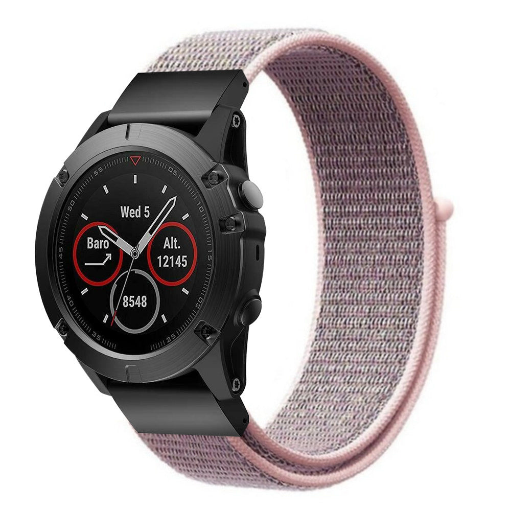 Garmin Forerunner 970 Nylon Strap (Grey/Pink)