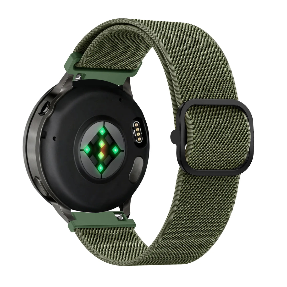Bandz Garmin Forerunner 265s Elastic Strap (Army Green)