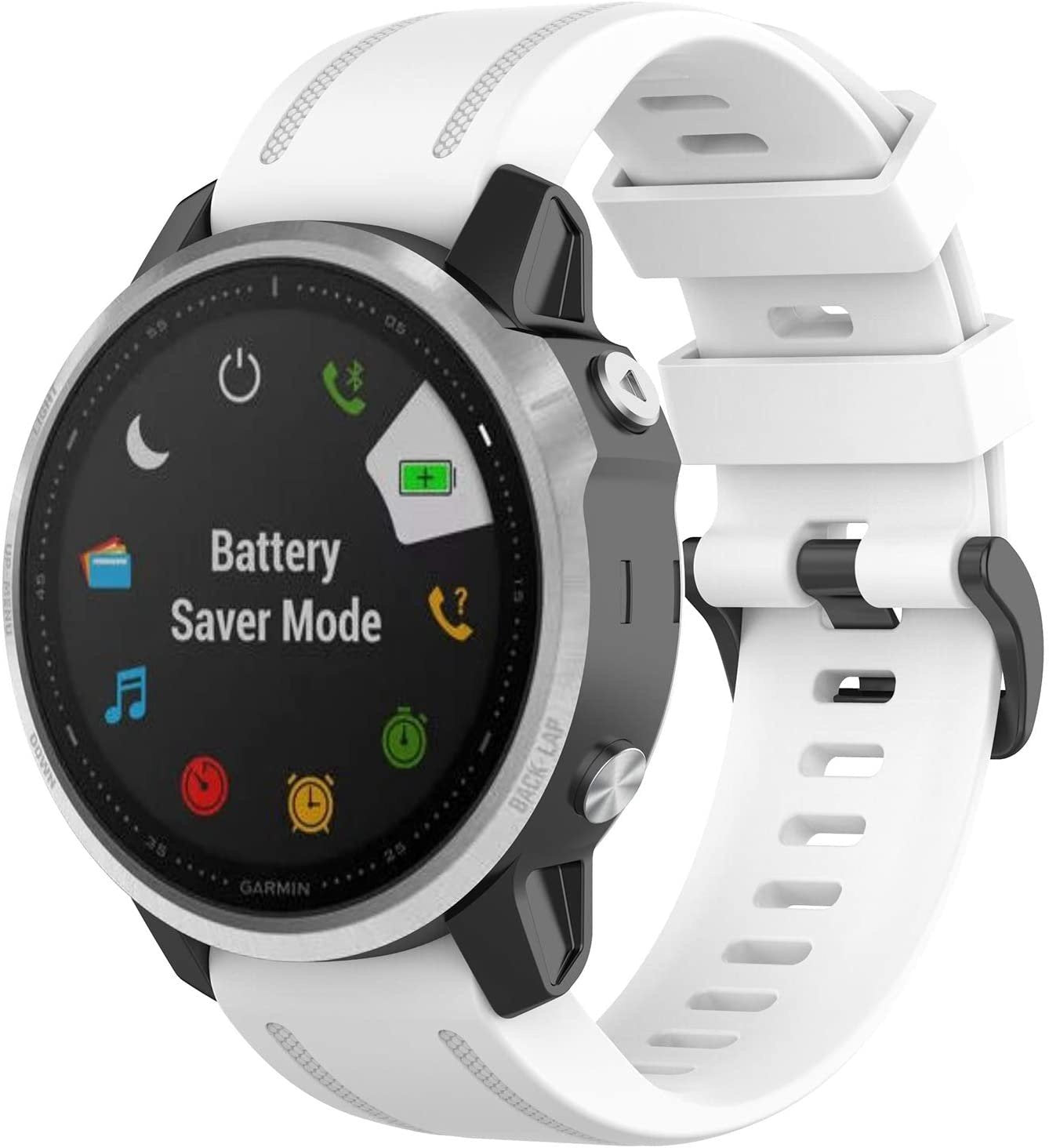 Garmin Descent Mk3(i) - 43mm Silicone Strap (White)