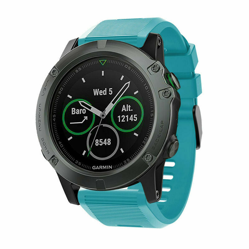 Garmin Fenix 5x 6x Silicone Strap Light Blue