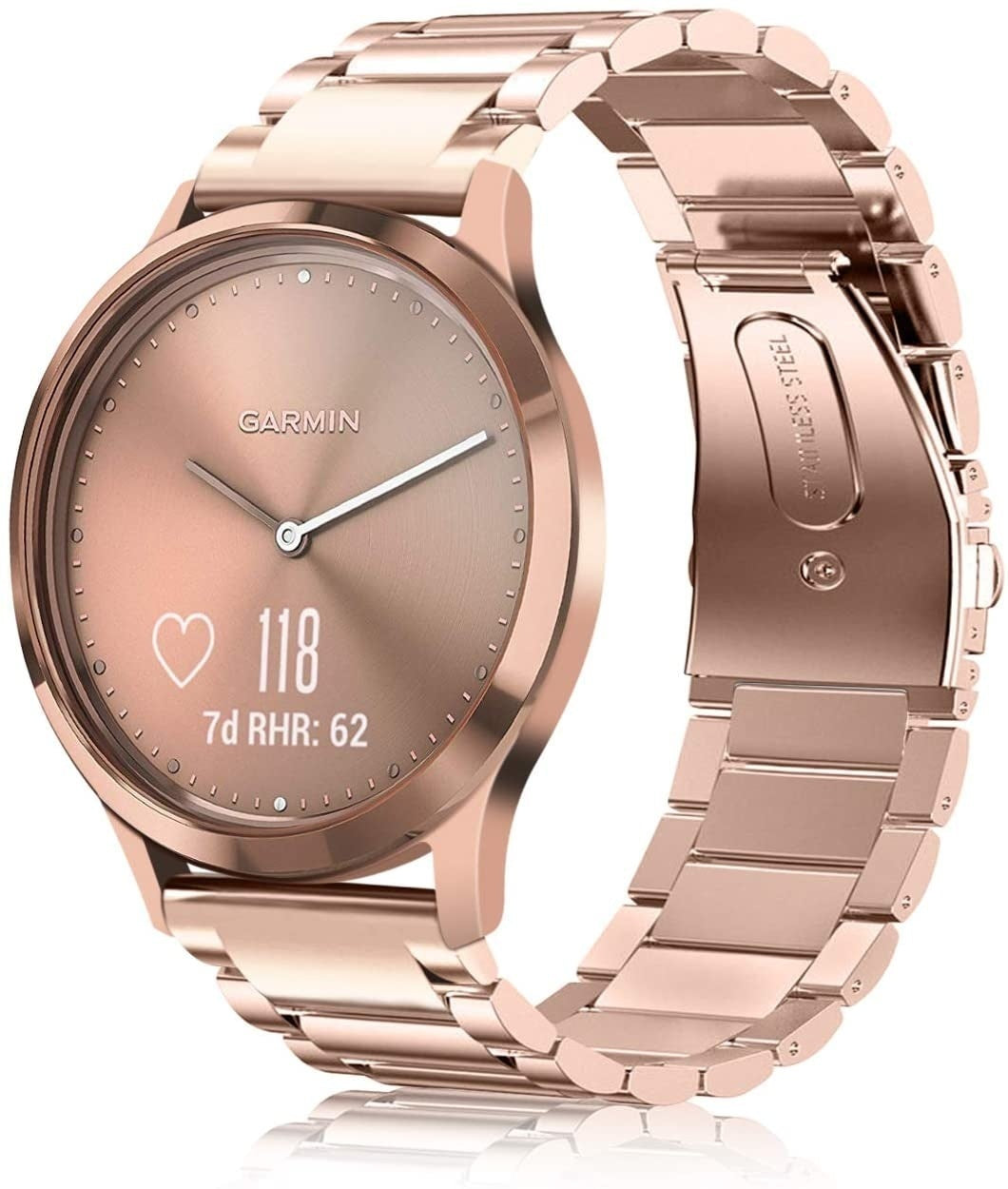 Garmin Vivomove 3s Link Strap 39mm Rose Gold