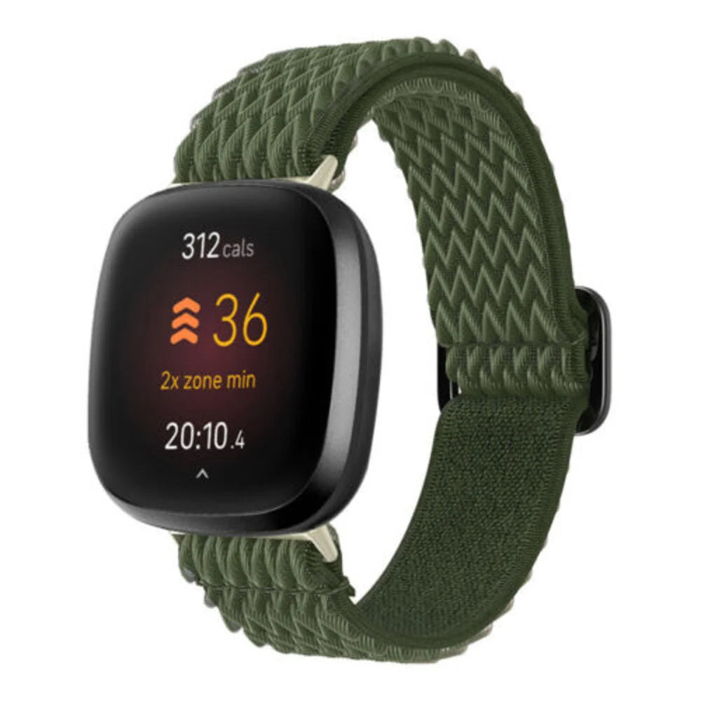 Fitbit Versa 3 Braided Nylon Strap Green