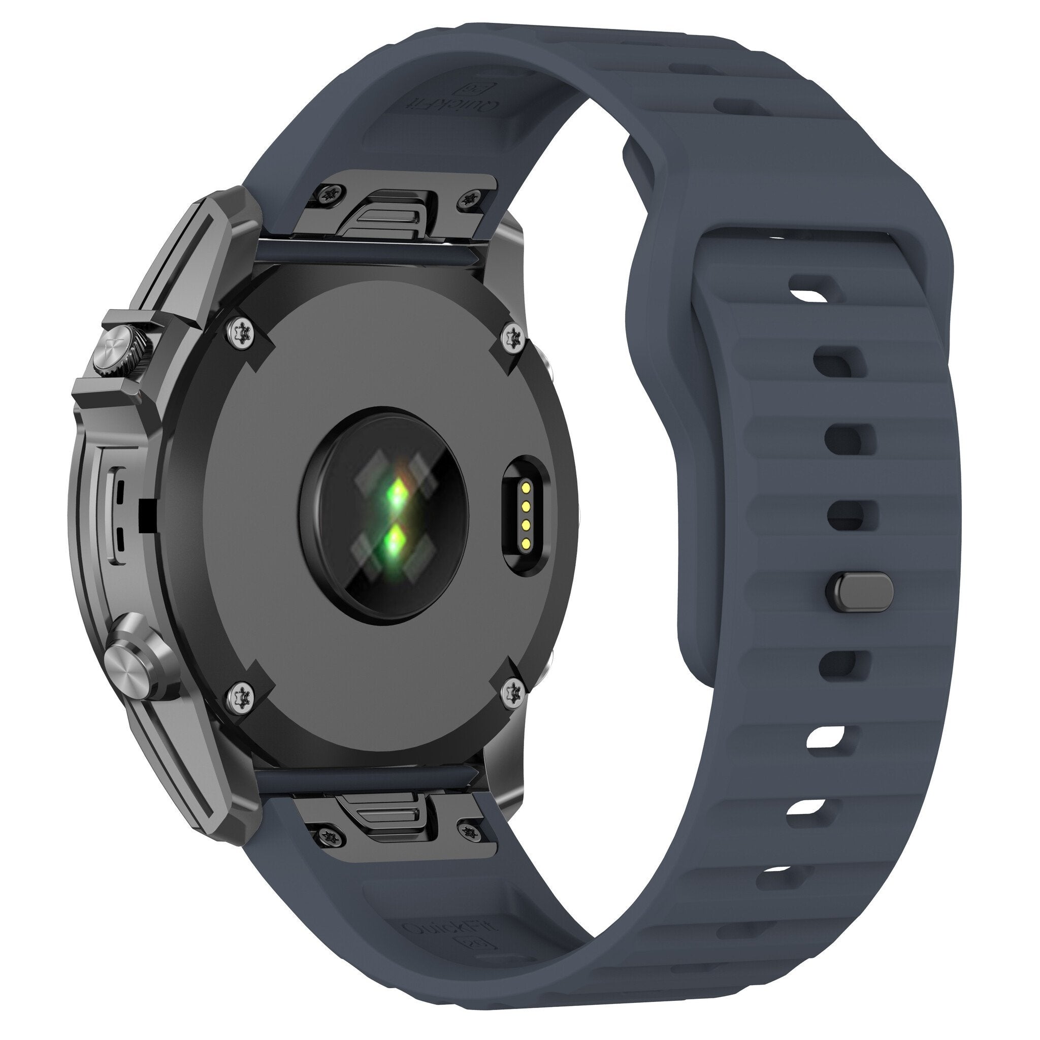 Garmin Quatix 8 - 51mm Outdoor Silicone Strap (Greyblue)