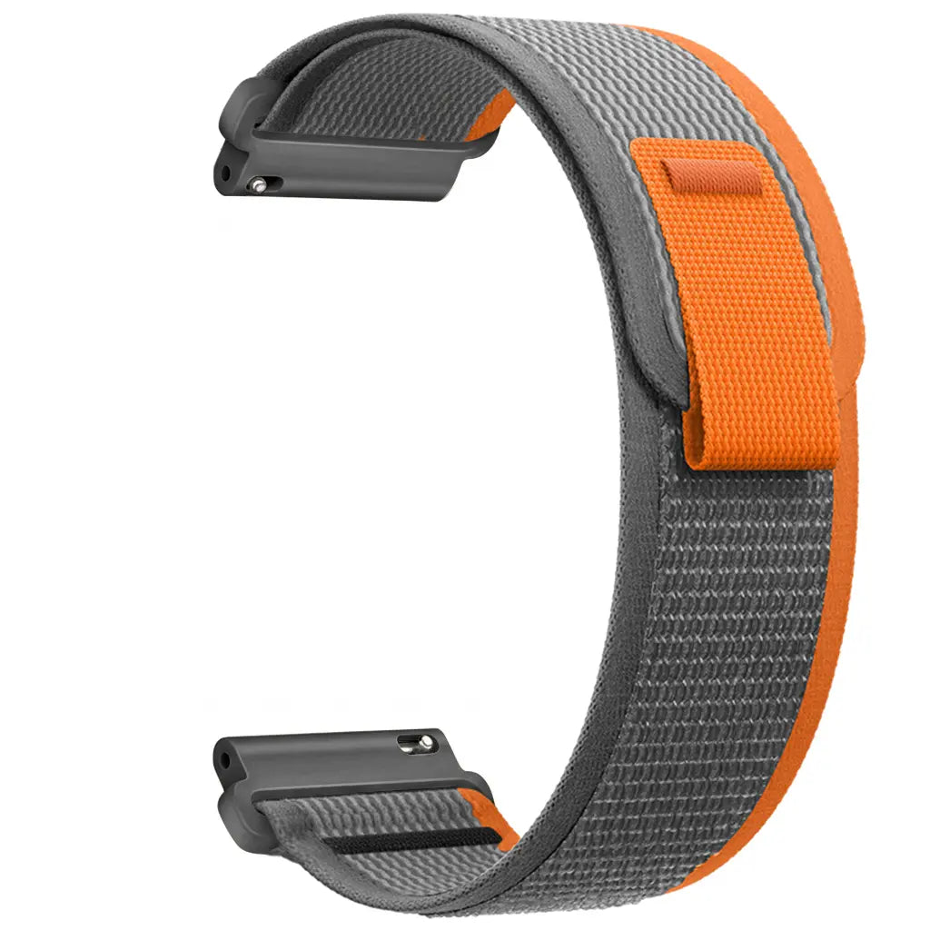 Garmin Vivomove Luxe Trail Nylon Strap (Grey/Orange)